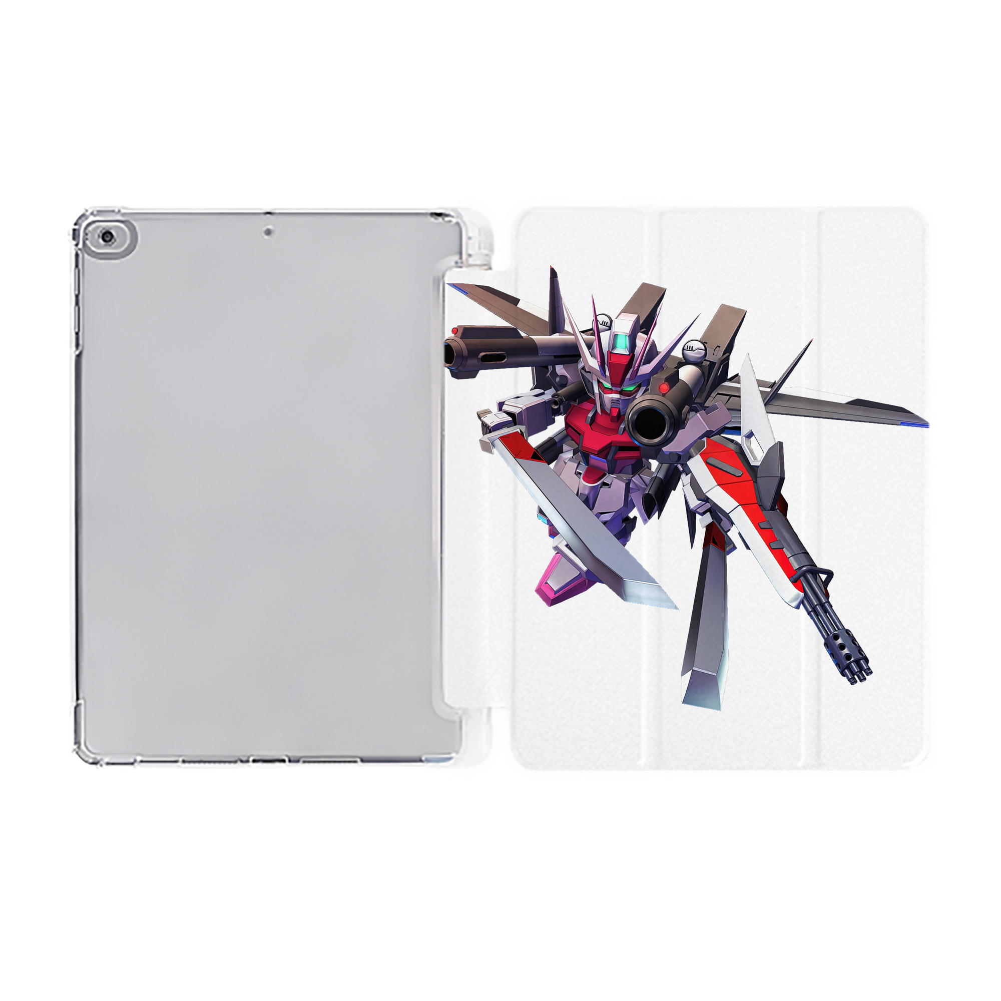 （画像用） 機動戦士ガンダム Mobile Suit Gundam IPad ケース ペン収納付き 三つ折りスタンド PUレザー×シリコン 対応機種9.5/10.5/10.9インチ